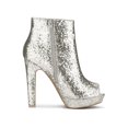 thumbnail image 3 of Unique Bargains Bottes à Talons Hauts Blocs à Plateforme à Bout Ouvert Pailletées pour Femmes, 3 of 8