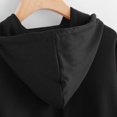 thumbnail image 3 of ORUYROP Sweat à Capuche Court à Manches Longues à Fermeture à Glissière Rayé pour Femmes, Veste Décontractée à Cordon de Serrage, 3 of 5