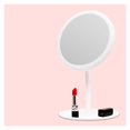 thumbnail image 2 of Miroir de Maquillage à DEL avec Rangement, Miroir pour le Visage à DEL, Gradateur Tactile Réglable, Miroir de Coiffeuse USB à DEL pour Table et Bureau, Miroir Cosmétique, Utilisation Grand, 2 of 7