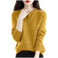 thumbnail image 4 of Yuyuzo Cardigans pour Femmes à Boutons Classique Uni Manches Longues Col Rond Cardigan Tricoté Chandails, 4 of 4