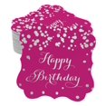 thumbnail image 1 of Inkdotpot Real Silver Foil Bracket Shape Paper Hang Tags Happy Birthday Favor Tags Pack Of 100, 1 of 6