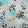 thumbnail image 1 of oneOone Cotton Flex Light Gray Fabric Florals Craft Projects Decor Fabric Printed By The Yard 40 Inch Wide, 1 of 4