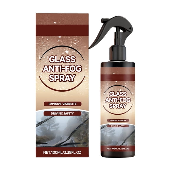 FEOLGEHLY 100ml Anti-Fog Spray for Car Windows, Keep Windshield Clear and Improve Visibility in Rainy and Foggy Weather, Safe Driving Essential for All Vehicles