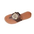 thumbnail image 2 of Gspmoly Slide for Women, Women's Fashion Casual Spring New Solid Color Round Toe Flip Flops Shower Slides Coffee 38, 2 of 7