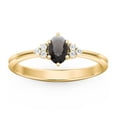 thumbnail image 2 of Birthstone Oval Ring with Shoulder Accents - Smokey Quartz (June), 2 of 5