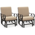 thumbnail image 1 of Costway 2PCS Patio Rocking Chair with Cushion Heavy-Duty Metal Frame Smooth Glider Outdoor, 1 of 9