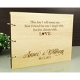thumbnail image 4 of Personalised Wooden Wedding Guest Book Engraved Bride & Groom Advice Book Photo Album, 4 of 6
