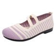 thumbnail image 1 of B91xZ Chaussures Plates pour Femmes Décontractées à Lacets à Enfiler Pointues, Violet 8.5, 1 of 5