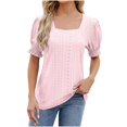 thumbnail image 1 of Kcavykas Chemisiers pour Femmes, Tops à Imprimé Mode Femmes Blouse à Manches Courtes Drôle Col Rond T-Shirt Tops Débardeur, 1 of 4