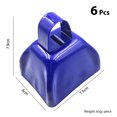 thumbnail image 3 of Graflsoa Blue Metal Cowbells - 3 Inch, 6-Pack for Christmas Decor, DIY Crafts, Sports Events, and Weddings, 3 of 6