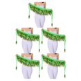thumbnail image 2 of Transemion Wide Application Belly Dance Sequined Waist Versatile And Stylish Waist dark green 5Set, 2 of 6