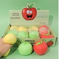 thumbnail image 2 of Powder Filled Fruit Shaped Stress Relief Toy Slow Rising Squeeze Ball Novelty Fake Food Design Venting Decompression Tool Soft Material, 2 of 9