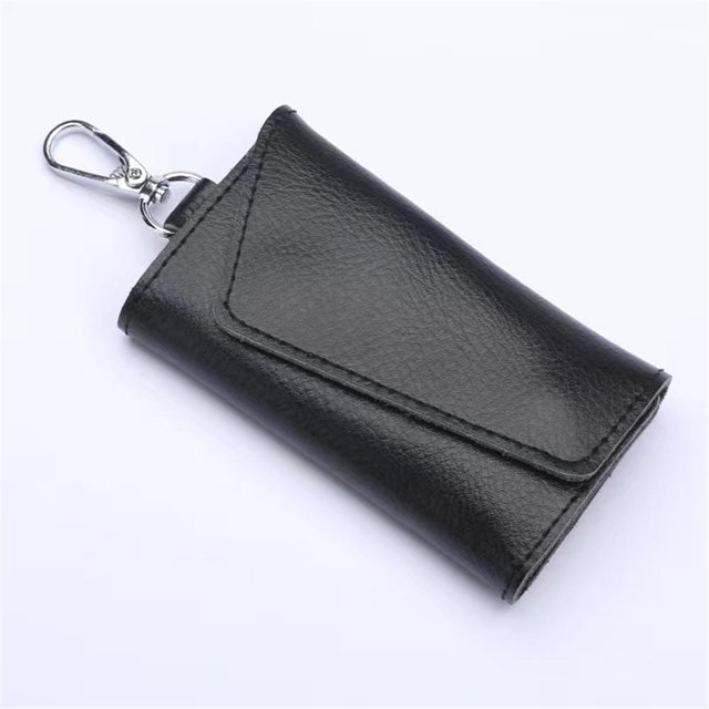 Multifunction Key Bag Housekeeper Holders Leather Keychain Men Women Buckle Keys Organizer Case