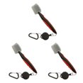 thumbnail image 3 of Ruiboury Golf Club Brush Portable Handheld Replacement Double-sided Ball Shoe Brushes Red with Lid 3Set, 3 of 6