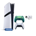 thumbnail image 1 of PlayStation 5 Pro 3TB SSD Digital Console with Two Controllers, White and Chroma Teal DualSense and Mytrix Dual Controller Charger - Flagship PS5 Pro Console, 1 of 9