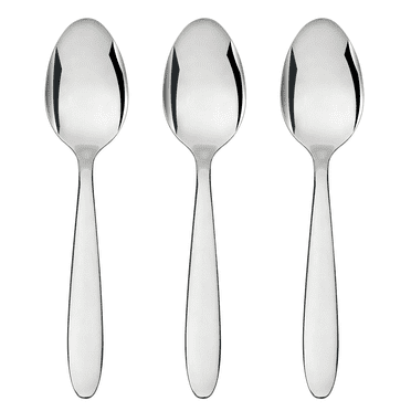 Cuillères à soupe pour adulte en acier inoxydable Mainstays Breck, lot de 3 pièces, argentées