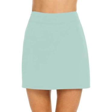 Fgnfyis Jupe de Tennis Décontractée Unie pour Femmes Jupe de Yoga Sport Active Short-Jupe Jupe Jupes pour Femmes Vert Menthe P