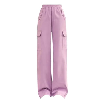 cfhntfmh Pantalons Cargo Filles Garçons Taille Élastique Pantalons Décontractés Mode Urbaine Extérieur Jambe Droite Pantalons de Randonnée avec Poches 5-15 Ans
