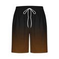 thumbnail image 4 of RKSTN Swim Shorts for Mens Gradient Print Ultra Plus Size Color Blocking Elastic Waist Drawstring Casual Versatile Beach Vacation Board Shorts with Pockets, 4 of 4