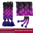thumbnail image 2 of Ombre Jumbo Braiding Hair Extensions High Temperature Synthetic Twist Hair Multiple Colored Hair, 2 of 5