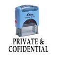 thumbnail image 1 of PRIVATE & CONFIDENTIAL Self Inking Rubber Stamp Office Stationary Custom Shiny Stamp, 1 of 3