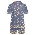 thumbnail image 4 of Jamicy Pyjama d'Halloween pour Femmes, Mode Décontractée, Imprimé, Haut à Manches Courtes avec Col à Revers et Short, Ample et Confortable, Ensemble de Pyjama pour la Maison, 4 of 4