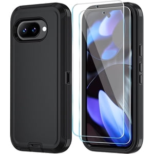 MYKOMI Dossier téléphonique pour Google Pixel 9A Cas avec HD Protecteur d'écran, résistant aux chocs & Étanche à goutte 3-Layer Couverture de téléphone pour Pixel 9A