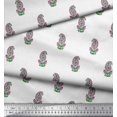 thumbnail image 2 of Soimoi Poly Georgette Fabric Leaves & Paisley Block Printed Fabric 1 Yard 42 Inch Wide, 2 of 3