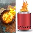 thumbnail image 1 of Wood-Burning Outdoor Stove | Portable Patio Heater for Courtyard Bonfires | Steel Construction, Compact Design, 1 of 7