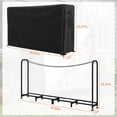 thumbnail image 4 of Support à Bois d'Extérieur Robuste - Grand Porte-Bûches en Acier Ajustable - Organisateur de Rangement Résistant aux Intempéries - pour Foyer, Patio et Cour Arrière - Support à Bois de 8 Pi + Housse Imperméable, 4 of 8