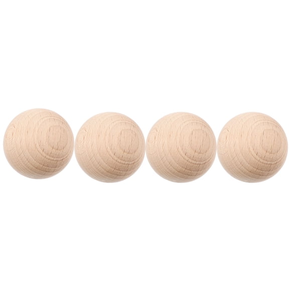 SHINYPASING 4Pcs Bocce Balls in Wood Material for Kids and Families to Enjoy on the Beach