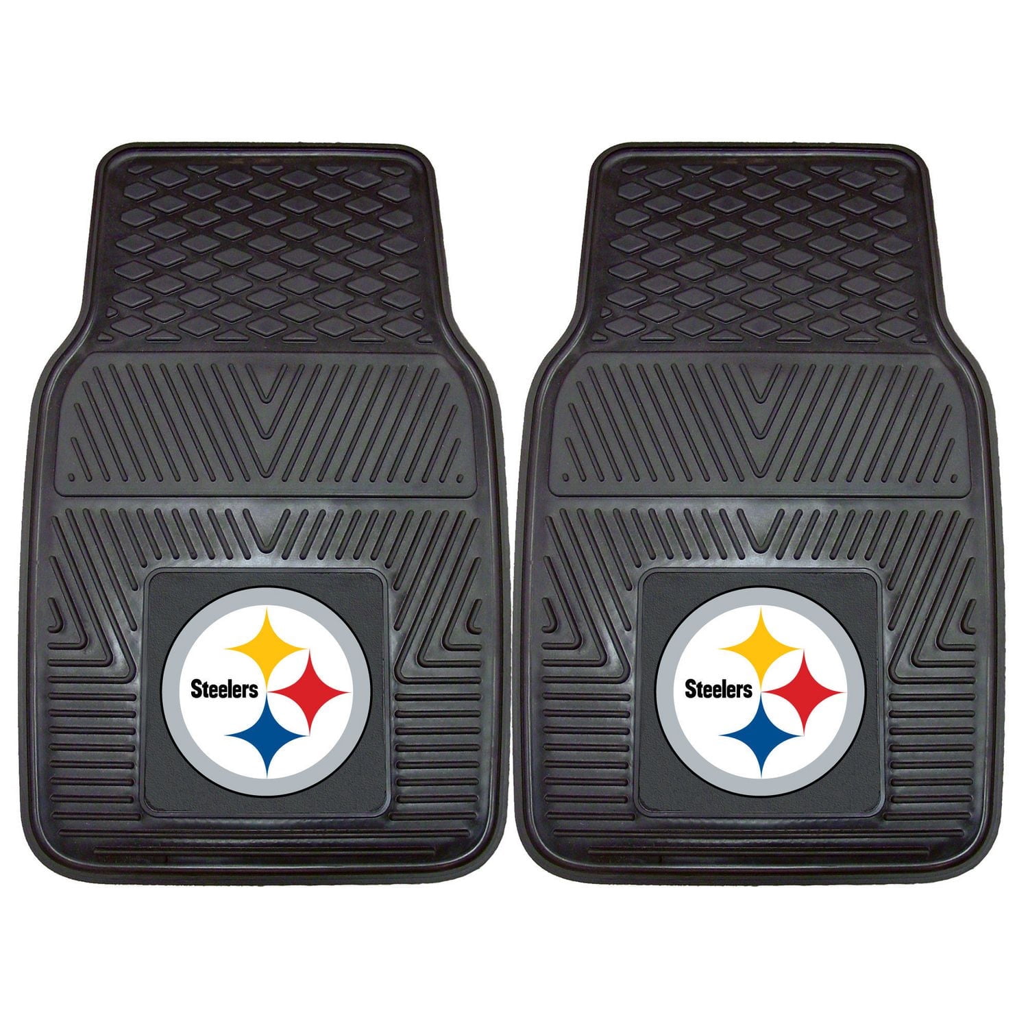 FanMats NFL Pittsburgh Steelers Vinyl Car Mat - Set of 2