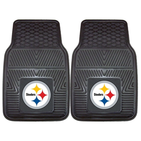 Tapis d'auto en vinyle des Steelers de Pittsburgh de la NFL par FanMats - Ens. de 2