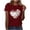 Vin, variante sur Meichang Chandails de Baseball Femmes T-Shirts Graphiques Cœur de Baseball Chandails Manches Courtes Hauts Col Rond Décontracté Coupe Ample T-Shirts Mode d'Été Maman T-Shirts Bleu TTG