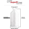 thumbnail image 2 of SuperB Polyester Embroidery Thread 40wt 5000m. Dark Blue 2031, 2 of 2