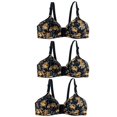 thumbnail image 1 of Birdeem Womans Fashion Bowknot Printing Comfortable Hollow Out Bra Underwear No Rims Everyday Bras, 1 of 12