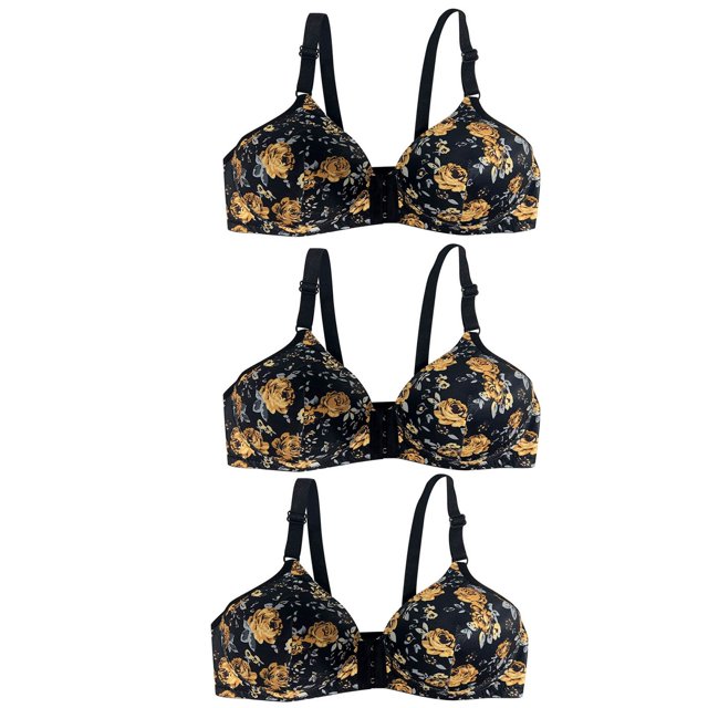 Birdeem Womans Fashion Bowknot Printing Comfortable Hollow Out Bra Underwear No Rims Everyday Bras