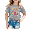thumbnail image 4 of MIASHUI T-Shirt Amusant pour Enfants avec Lapin, Filles Garçons, Manches Courtes, Col Rond, Pâques, Gris, 3-4 Ans, 4 of 4