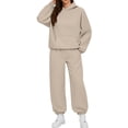 thumbnail image 1 of sageysalite Ensembles de Survêtements pour Femmes Col Rond Chandail à Enfiler Manches Longues Ensembles 2 Pcs Décontractés Entraînement Course Jogger Ports Tenues d'Automne, 1 of 6