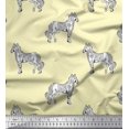 thumbnail image 1 of Soimoi Poly Georgette Fabric Horse Block Print Fabric by The Yard 52 Inch Wide, 1 of 3