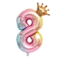 thumbnail image 1 of Birdeem Crown Number Foil Balloons Number Ballon Happy Birthday Party Decoration 32 Inch, 1 of 10