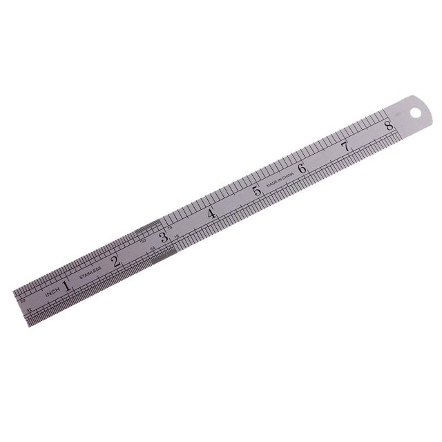 15/20/30cm Double Side Scale Steel Straight Ruler Measuring Tool English/Metric 20cm