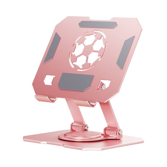 SIYTUAU Rotating Tablet Stand Desktop Metal Phone Holder Portable Foldable Aluminum Alloy Construction For Viewing Working Pink Pink