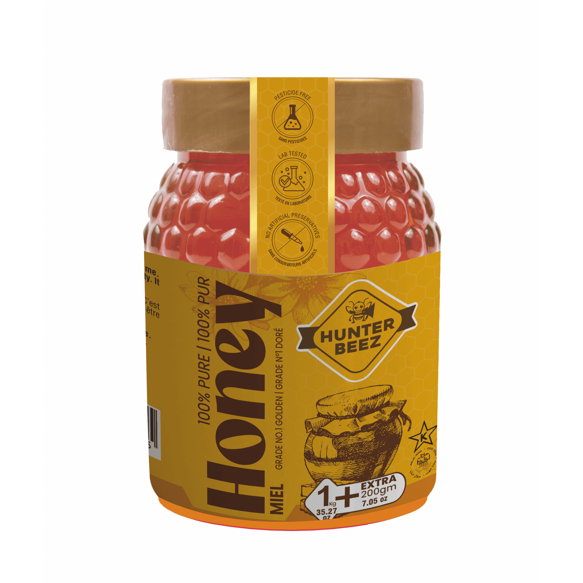 Hunter Beez 100% Pure Honey 1.2 kg (1 kg + 200 g) - Walmart.ca