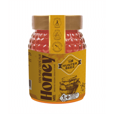 Hunter Beez Miel Pur à 100 %, 1,2 kg (1 kg + 200 g)
