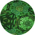 thumbnail image 1 of Ahgly Company Tapis d'Intérieur Lavable en Machine Carré Vert Émeraude Profond, 3 Pieds Carré, 1 of 7