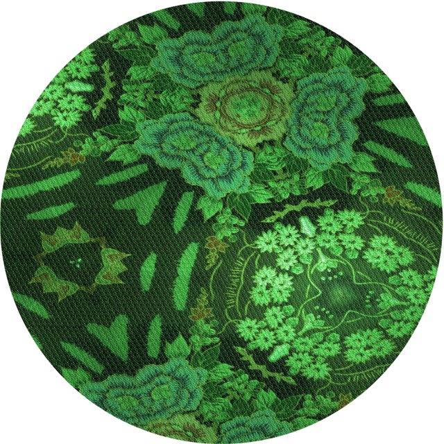 Ahgly Company Tapis d'Intérieur Lavable en Machine Carré Vert Émeraude Profond, 3 Pieds Carré