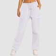 thumbnail image 1 of Chandail à Capuchon de Sport d'Extérieur Confortable pour Femmes, Pantalon à Cordon, Design avec Poche, Coupe Décontractée, Matériau Respirant, pour la Randonnée/le Cyclisme, Séchage Rapide, Léger, Polyvalent, Tenue Active/100 % Polyester, Blanc, 1 of 9