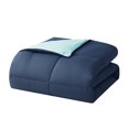 thumbnail image 3 of Nestl Reversible Comforter Set, King/Cal King Comforter Set, Navy/Aqua, 3 of 6