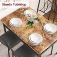 thumbnail image 3 of Dining Table Set for 4, Modern Kitchen Table with 4 Soft Padded Chairs, Dining Room Table Set with Sturdy Metal Frame & MDF Board, Ideal for Living Room Tables, 3 of 9